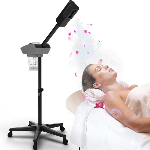 JJ CARE Professional Ozone Facial Steamer, Face Steamer with Thermo Control System, Adjustable Height (31.5" to 41") - Home and Salon Spa Use